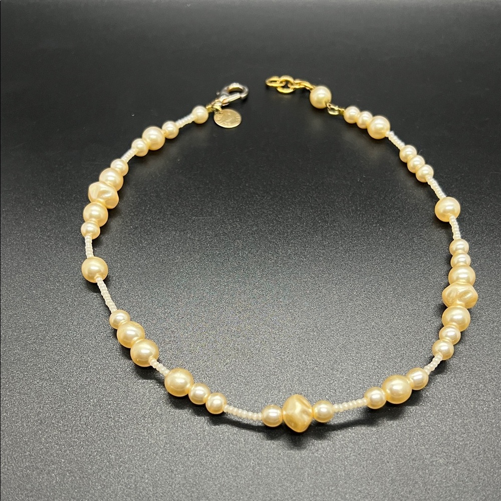 STELLA CADENTE (VINTAGE DESIGNER) PEARL AND BEADED CHOKER 🤍🎀🌸